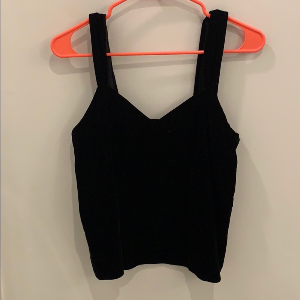 Velvet black top